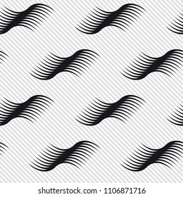   Vector seamless pattern. Modern stylish texture with wavy stripes. Geometric abstract background.