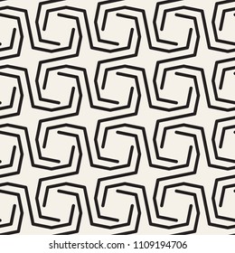 Vector seamless pattern. Modern stylish abstract texture. Repeating geometric tiles from striped elements
