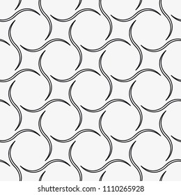   Vector seamless pattern. Modern stylish texture with wavy stripes. Geometric abstract background.