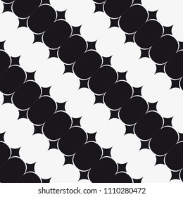 Vector seamless pattern. Modern stylish texture. Repeating geometric tiles with abstract grid of ovals.
