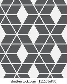  Vector seamless pattern. Modern stylish texture. Repeating geometric tiles with a grid of rhombuses.