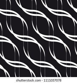   Vector seamless pattern. Modern stylish texture with wavy stripes. Geometric abstract background.