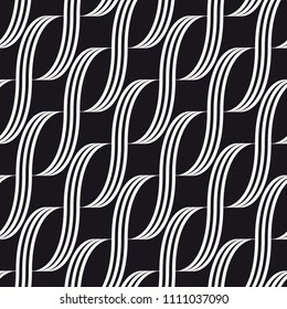   Vector seamless pattern. Modern stylish texture with wavy stripes. Geometric abstract background.