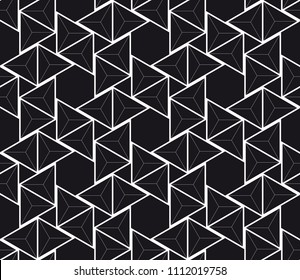  Vector seamless pattern. Modern stylish texture. Repeating geometric tiles with triangles.