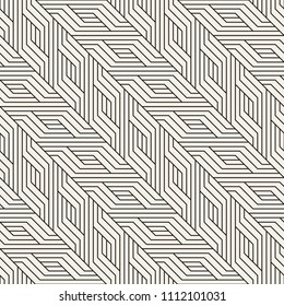 Vector seamless pattern. Modern stylish abstract texture. Repeating geometric tiles from striped elements