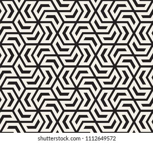 Vector seamless pattern. Modern stylish abstract texture. Repeating geometric tiles from striped elements
