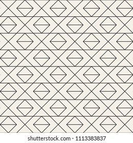 Vector seamless pattern. Modern stylish abstract texture. Repeating geometric tiles from striped elements