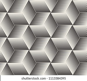 Vector seamless pattern. Modern stylish abstract texture. Repeating geometric tiles from striped elements