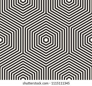 Vector seamless pattern. Modern stylish abstract texture. Repeating geometric tiles from striped elements