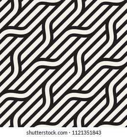 Vector seamless pattern. Modern stylish texture. Repeating geometric background. Striped hexagonal grid. Bold graphic design.