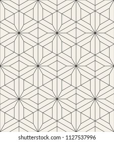 Vector seamless pattern. Modern stylish texture. Repeating geometric tiles with linear grid.