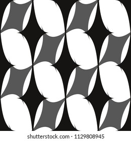 Vector seamless pattern. Modern stylish texture. Repeating geometric tiles with abstract grid of stars.White and black