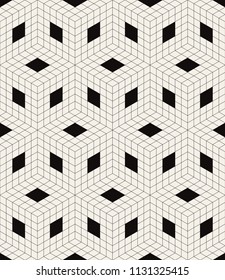 Vector seamless pattern. Modern stylish texture. Repeating geometric tiles with linear rhombuses. Contemporary graphic design. Simple hipster background.