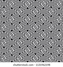  Vector seamless pattern. Modern stylish texture. Repeating geometric tiles with triangles.
