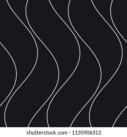   Vector seamless pattern. Modern stylish texture with wavy stripes. Geometric abstract background.