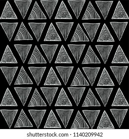 Vector seamless pattern. Modern stylish texture. Repeating geometric tiles with striped triangles. Hipster print. Trendy graphic design.