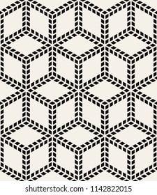 Vector seamless pattern. Modern stylish texture. Repeating geometric tiles with dotted rhombuses. Regular hipster background. Small elements form simple minimalistic ornament.