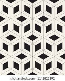 Vector seamless pattern. Modern stylish texture. Repeating geometric tiles with linear rhombuses. Contemporary graphic design. Simple hipster background.