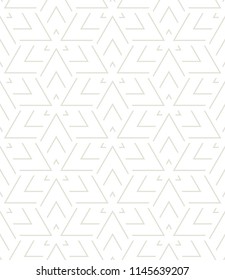 Vector seamless pattern. Modern stylish texture. Repeating geometric tiles with thin triangles. Hipster monochrome print. Trendy graphic design.