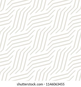 Vector seamless pattern. Modern stylish texture. Geometric striped ornament. Subtle linear braids. Intricate weave lines.