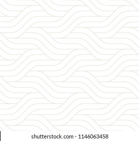 Vector seamless pattern. Modern stylish texture. Geometric striped ornament. Subtle linear braids. Intricate weave lines.