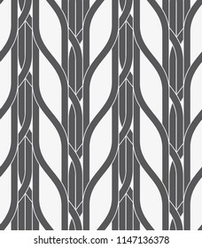   Vector seamless pattern. Modern stylish texture with wavy stripes. Geometric abstract background.