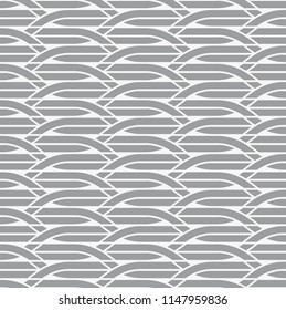   Vector seamless pattern. Modern stylish texture with wavy stripes. Geometric abstract background.