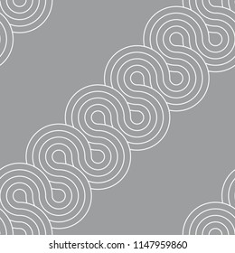  Vector seamless pattern. Modern stylish texture with wavy stripes. Geometric abstract background.
