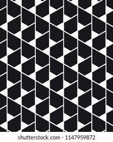  Vector seamless pattern. Modern stylish texture. Repeating geometric tiles with a grid of rhombuses.