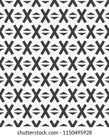  Vector seamless pattern. Modern stylish texture. Repetition of the geometric tiles with crosses.