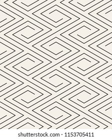 Vector seamless pattern. Modern stylish bold texture. Repeating geometric tiles with thin linear weaved rhombuses.