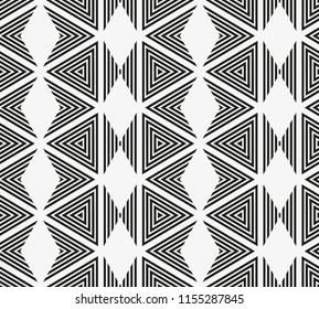  Vector seamless pattern. Modern stylish texture. Repeating geometric tiles. Composition with triangles. Gothick style.