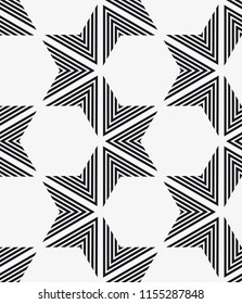  Vector seamless pattern. Modern stylish texture. Repeating geometric tiles. Composition with triangles. Gothick style.