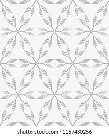 Vector seamless pattern. Modern stylish texture. Repetition of geometric tiles with abstract flowers.