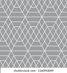  Vector seamless pattern. Modern stylish texture. Repeating geometric tiles with a grid of rhombuses.