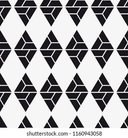  Vector seamless pattern. Modern stylish texture. Repeating geometric tiles with a grid of rhombuses.