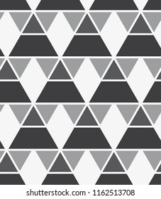  Vector seamless pattern. Modern stylish texture. Repeating geometric tiles. Composition with triangles.