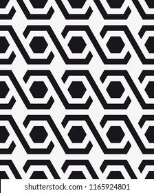  Vector seamless pattern. Modern stylish texture. Repeating geometric tiles with hexagonal grid.
