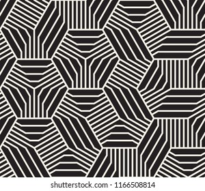 Vector seamless pattern. Modern stylish abstract texture. Repeating geometric tiles from striped elements