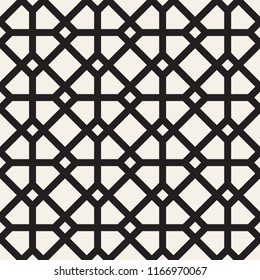 Vector seamless pattern. Modern stylish abstract texture. Repeating geometric tiles from striped elements