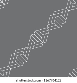 Vector seamless pattern. Modern stylish texture. Repeating geometric tiles. Composition with striped triangles.