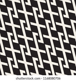 Vector seamless pattern. Modern stylish abstract texture. Repeating geometric tiles from striped elements