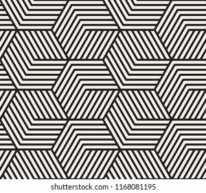 Vector seamless pattern. Modern stylish abstract texture. Repeating geometric tiles from striped elements