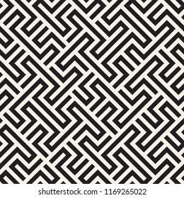 Vector seamless pattern. Modern stylish abstract texture. Repeating geometric tiles from striped elements