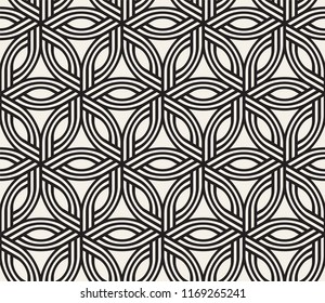 Vector seamless pattern. Modern stylish abstract texture. Repeating geometric tiles from striped elements