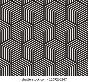 Vector seamless pattern. Modern stylish abstract texture. Repeating geometric tiles from striped elements