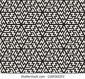 Vector seamless pattern. Modern stylish abstract texture. Repeating geometric tiles from striped elements