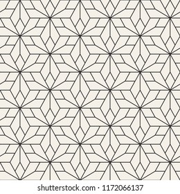 Vector seamless pattern. Modern stylish abstract texture. Repeating geometric tiles from striped elements
