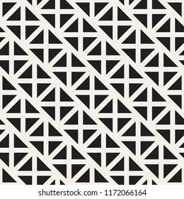 Vector seamless pattern. Modern stylish abstract texture. Repeating geometric tiles from striped elements
