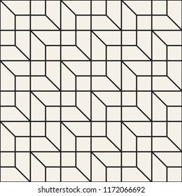 Vector seamless pattern. Modern stylish abstract texture. Repeating geometric tiles from striped elements
